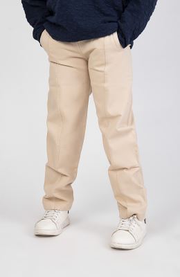 شلوار کتان کج راه برش دار