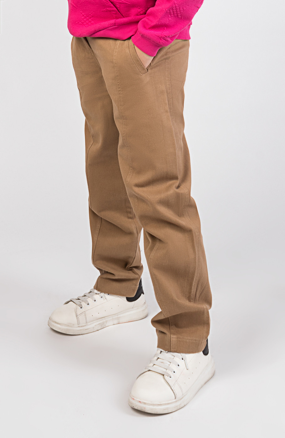 شلوار کتان کج راه برش دار