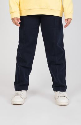 شلوار کتان کج راه برش دار