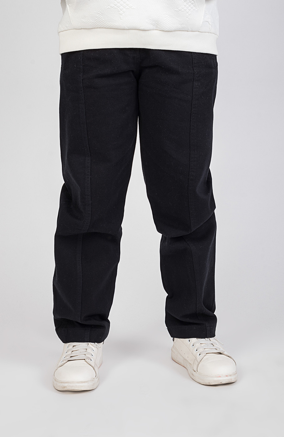 شلوار کتان کج راه برش دار