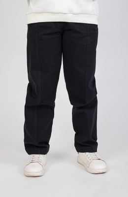 شلوار کتان کج راه برش دار