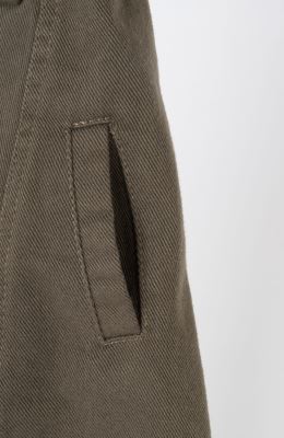 شلوار کتان کج راه برش دار