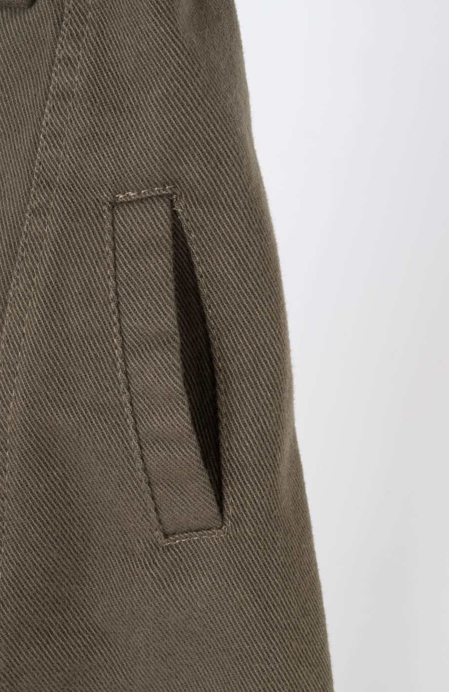 شلوار کتان کج راه برش دار