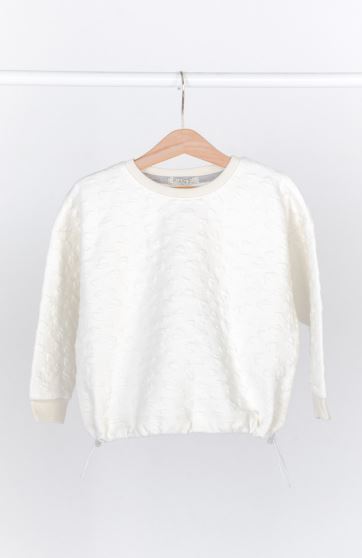 بلوز ژاکارد قلب ریز دمپا گت دار