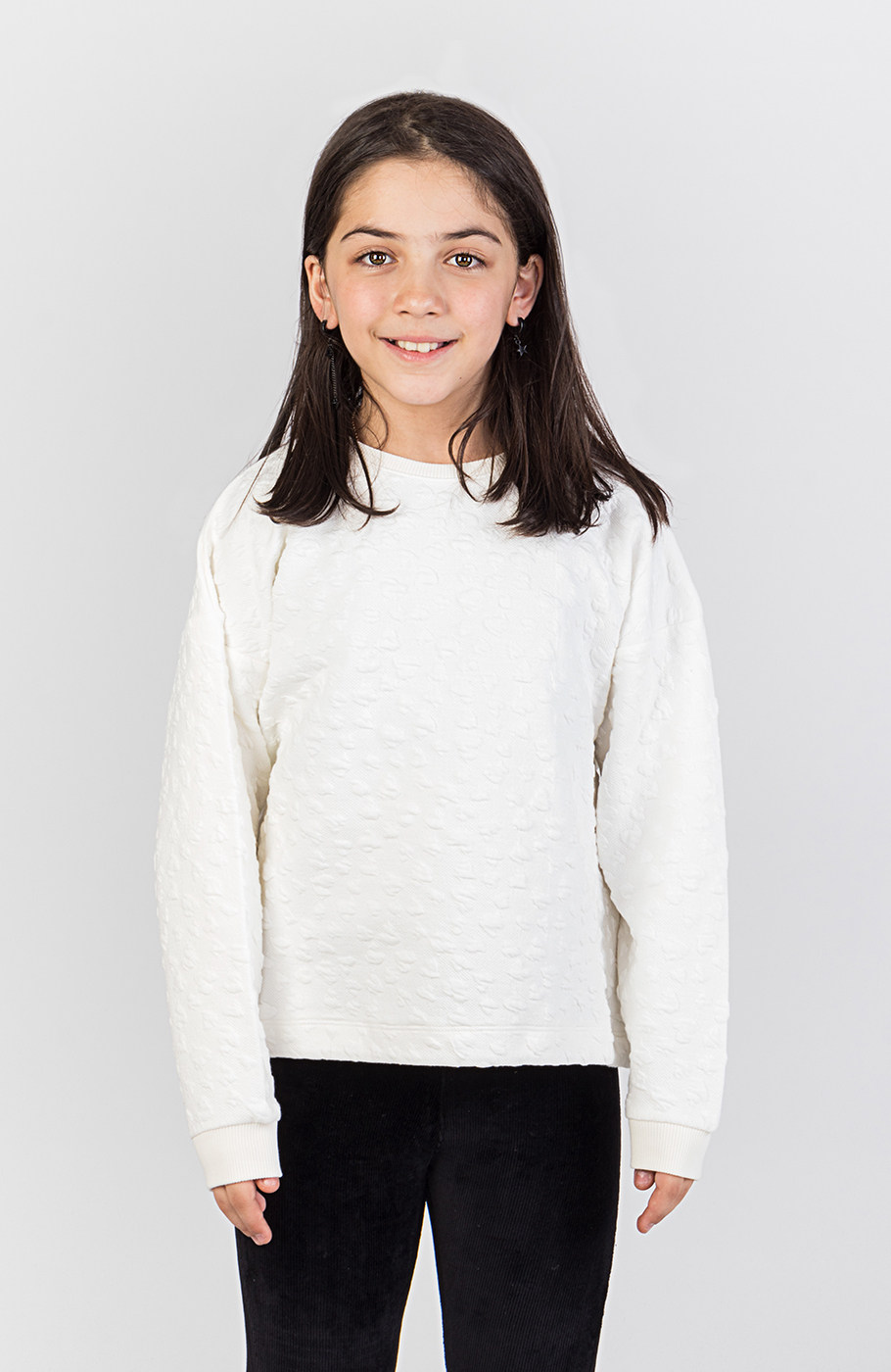 بلوز ژاکارد قلبی ریز دمپا گت دار