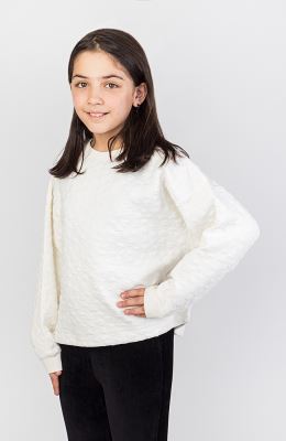 بلوز ژاکارد قلبی ریز دمپا گت دار