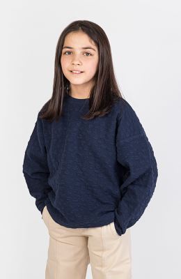 بلوز ژاکارد قلبی ریز دمپا گت دار