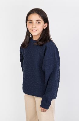 بلوز ژاکارد قلبی ریز دمپا گت دار