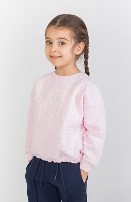 بلوز ژاکارد قلب ریز دمپا گت دار