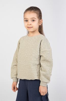 بلوز ژاکارد قلب ریز دمپا گت دار