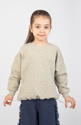 بلوز ژاکارد قلب ریز دمپا گت دار