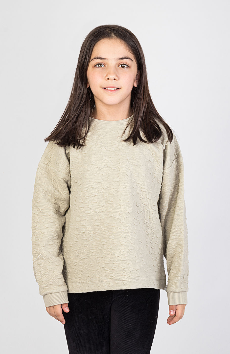 بلوز ژاکارد قلبی ریز دمپا گت دار