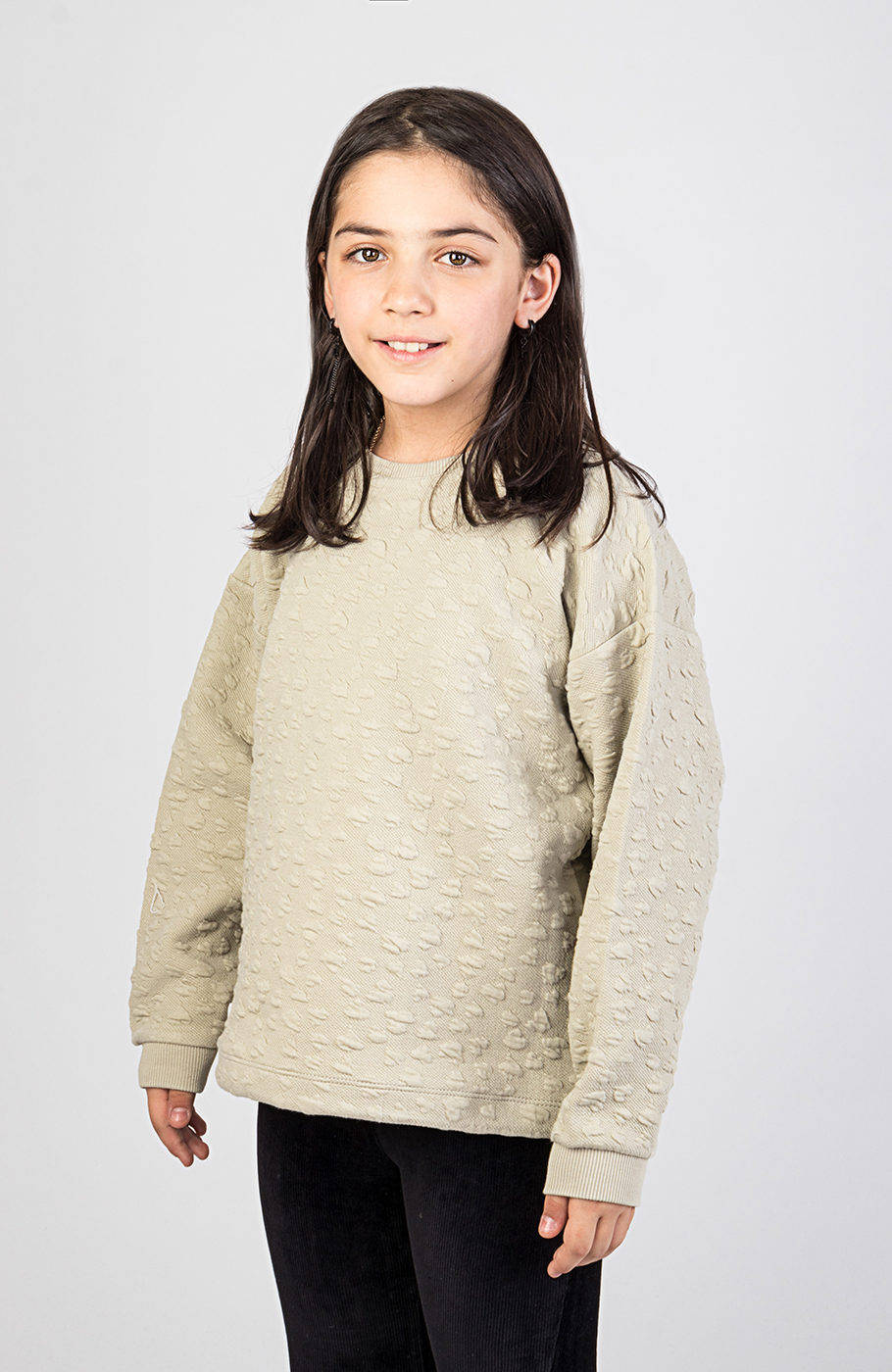 بلوز ژاکارد قلبی ریز دمپا گت دار