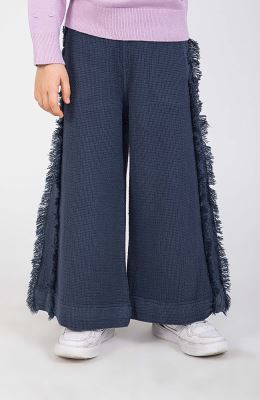 شلوار حصیری بافت واید پهلو ریش ریش