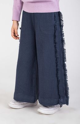 شلوار حصیری بافت واید پهلو ریش ریش