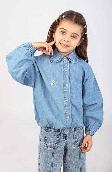 شومیز جین دمپا کش دار