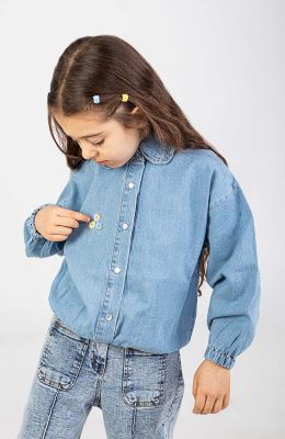 شومیز جین دمپا کش دار