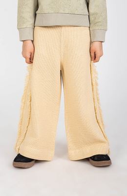 شلوار حصیری بافت واید پهلو ریش ریش