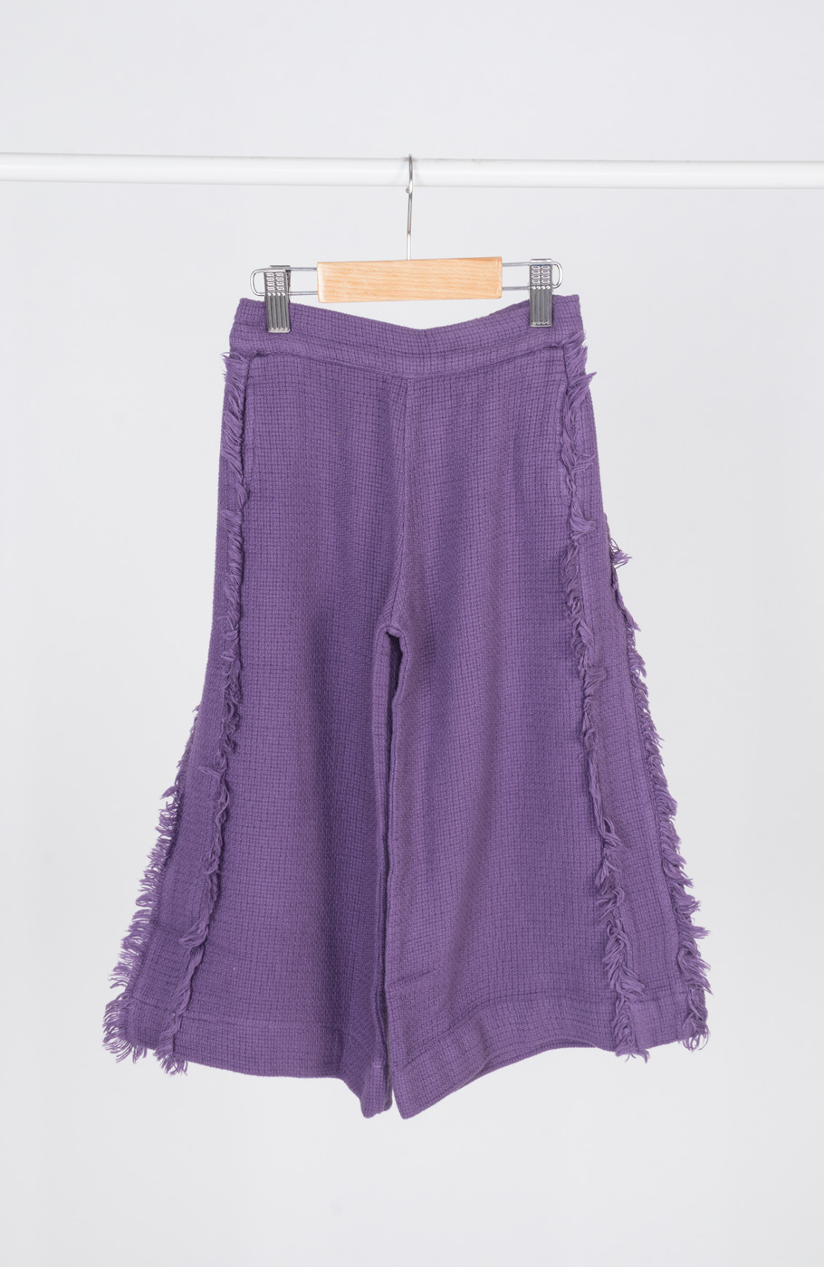 شلوار حصیری بافت واید پهلو ریش ریش