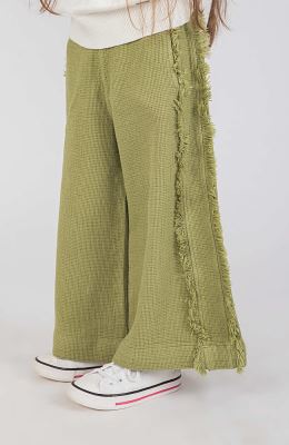 شلوار حصیری بافت واید پهلو ریش ریش