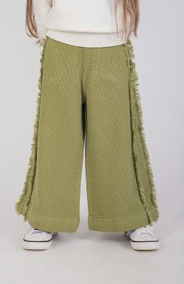 شلوار حصیری بافت واید پهلو ریش ریش