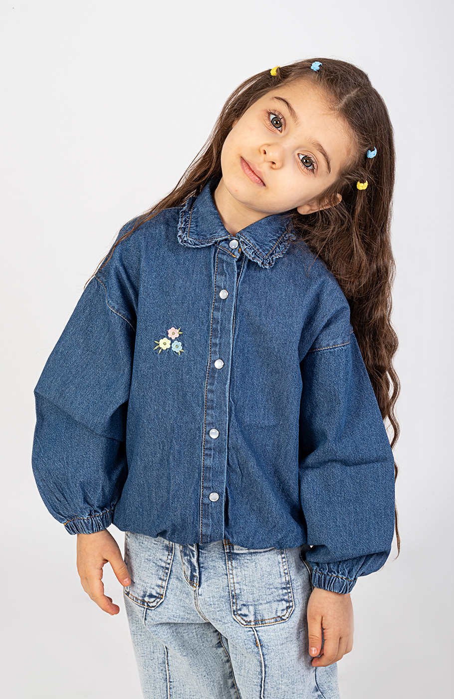 شومیز جین دمپا کش دار