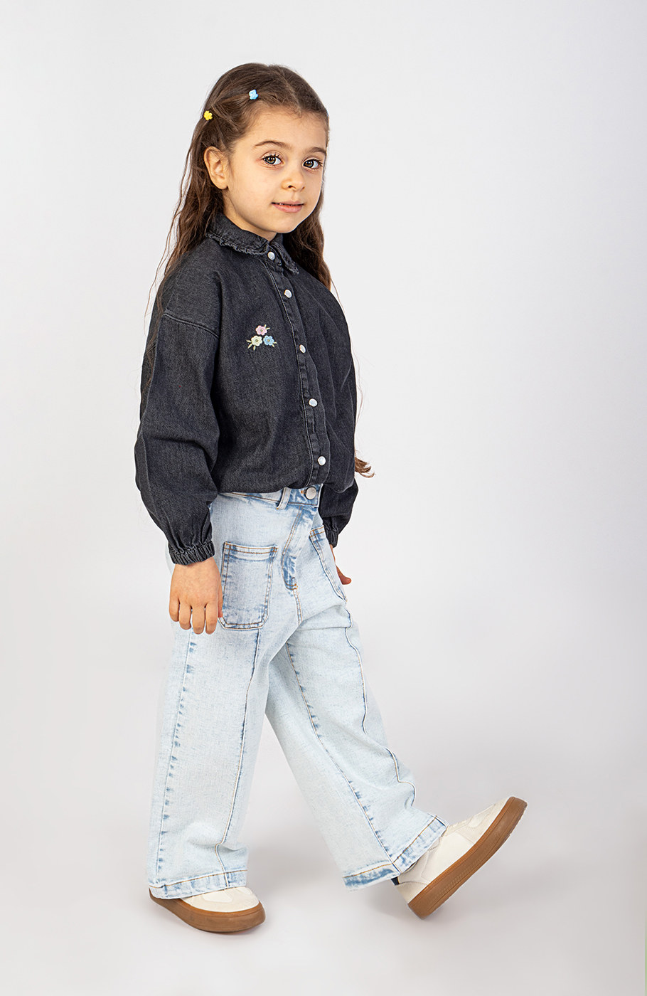 شومیز جین دمپا کش دار