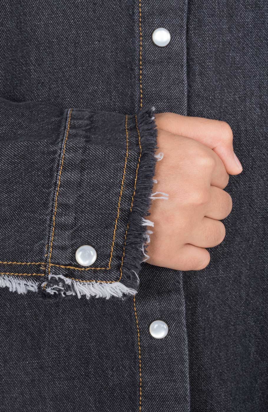 شومیز جین دمپا هلالی ریش ریش