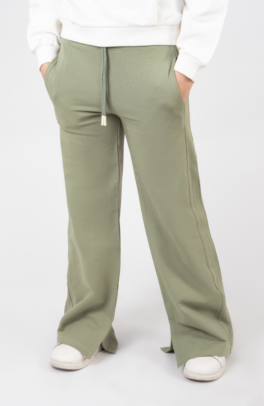 شلوار دورس لایکرا بوت کات چاک دار(ست با کد 10528)