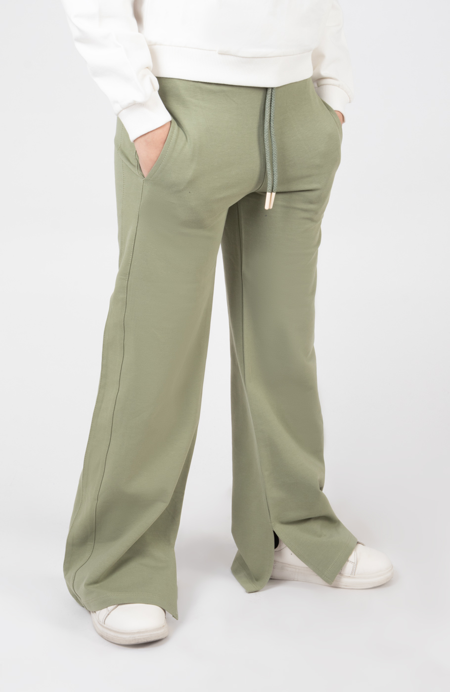 شلوار دورس لایکرا بوت کات چاک دار(ست با کد 10528)