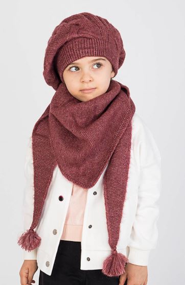 کلاه بره و شال سه گوش بافت