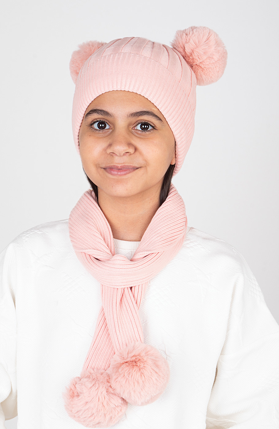 کلاه دو گوش و شال بافت