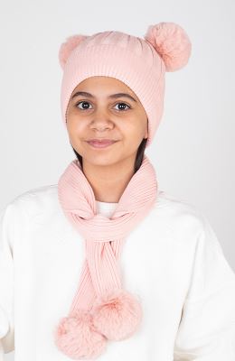کلاه دو گوش و شال بافت