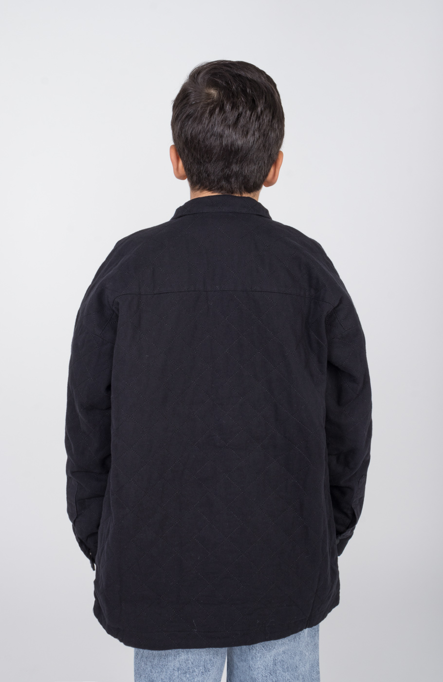 شکت کتان لاینر دار با طرح لوزی