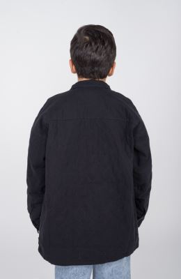 شکت کتان لاینر دار با طرح لوزی