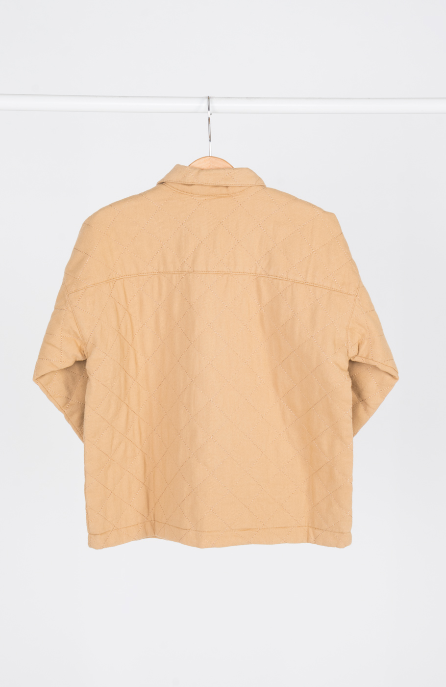 شکت کتان لاینر دار با طرح لوزی