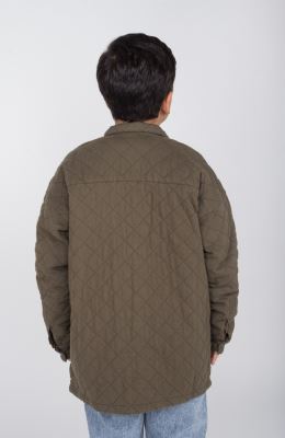 شکت کتان لاینر دار با طرح لوزی