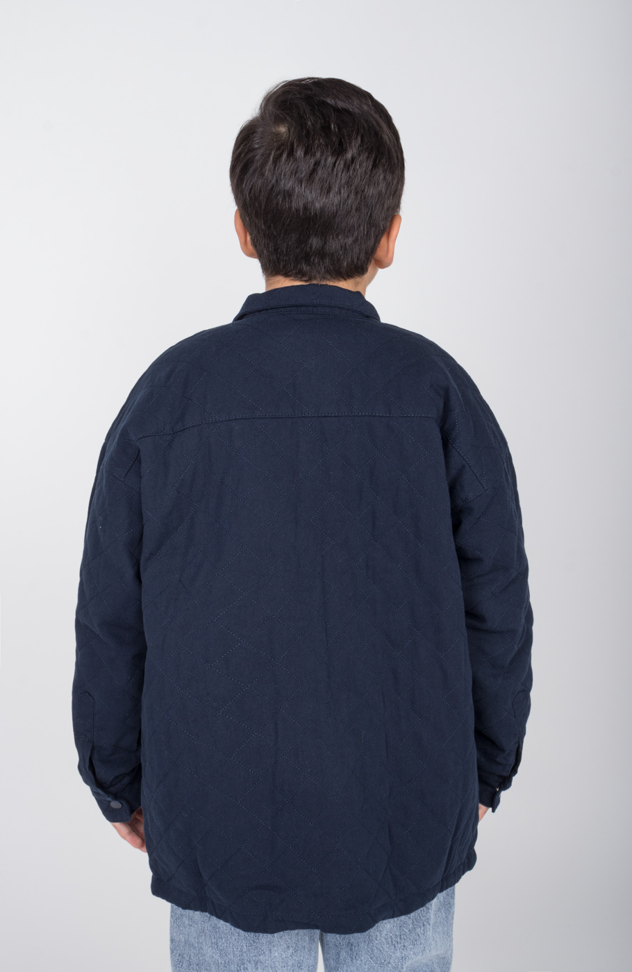 شکت کتان لاینر دار با طرح لوزی