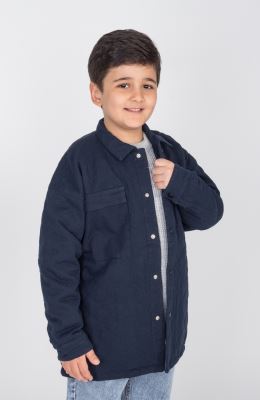 شکت کتان لاینر دار با طرح لوزی