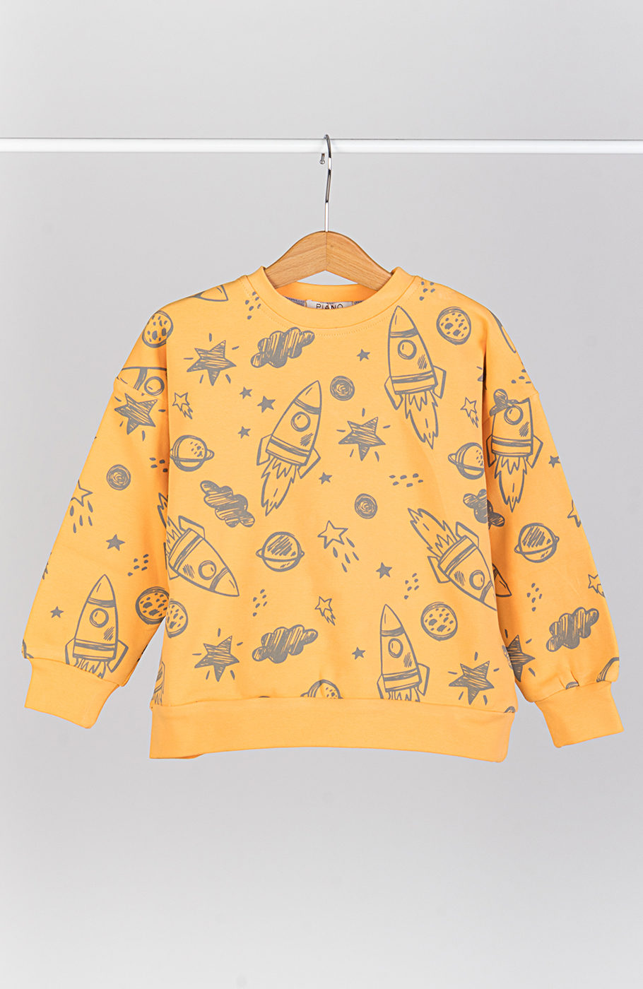 بلوز فاینریب آستین افتاده تمام چاپ