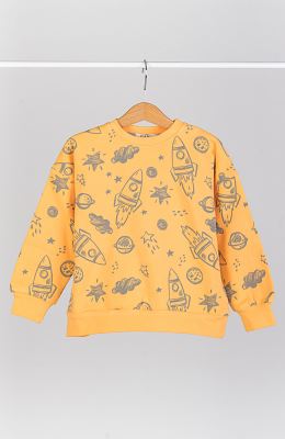 بلوز فاینریب آستین افتاده تمام چاپ