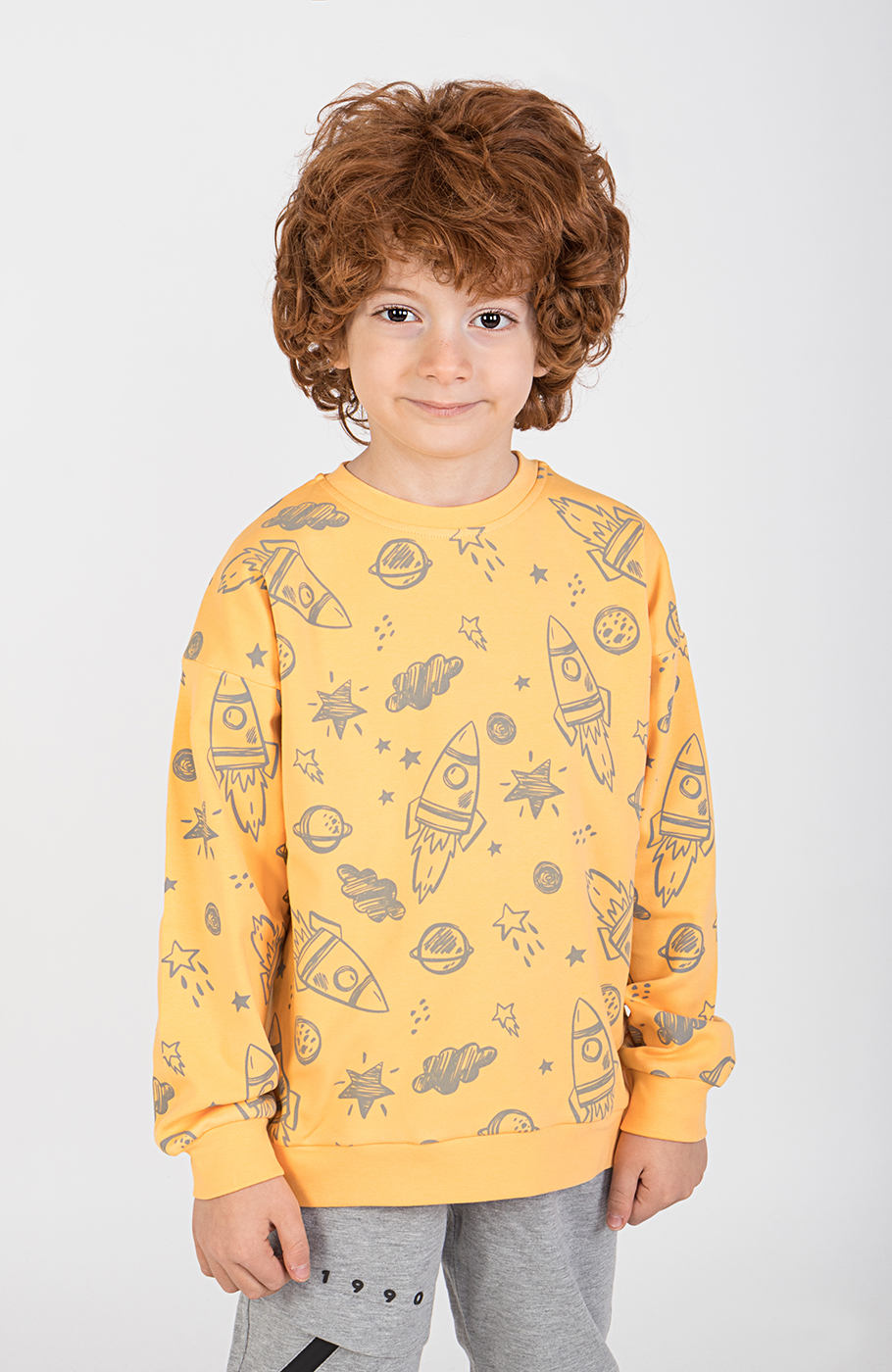 بلوز فاینریب آستین افتاده تمام چاپ