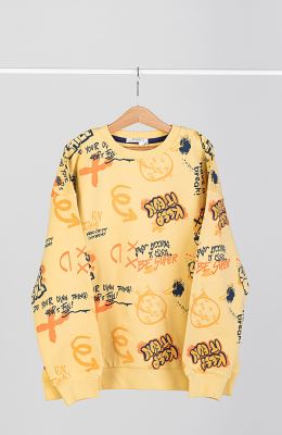 بلوز فاینریب آستین افتاده تمام چاپ