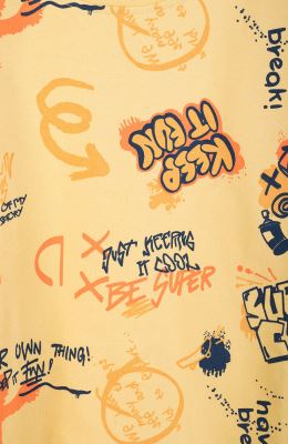 بلوز فاینریب آستین افتاده تمام چاپ