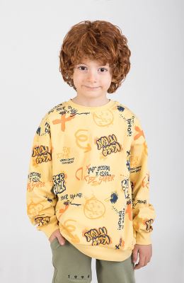 بلوز فاینریب آستین افتاده تمام چاپ