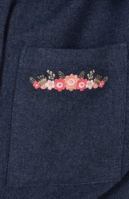 شومیز فلانل کج راه آستین بلند دمپا گت دار