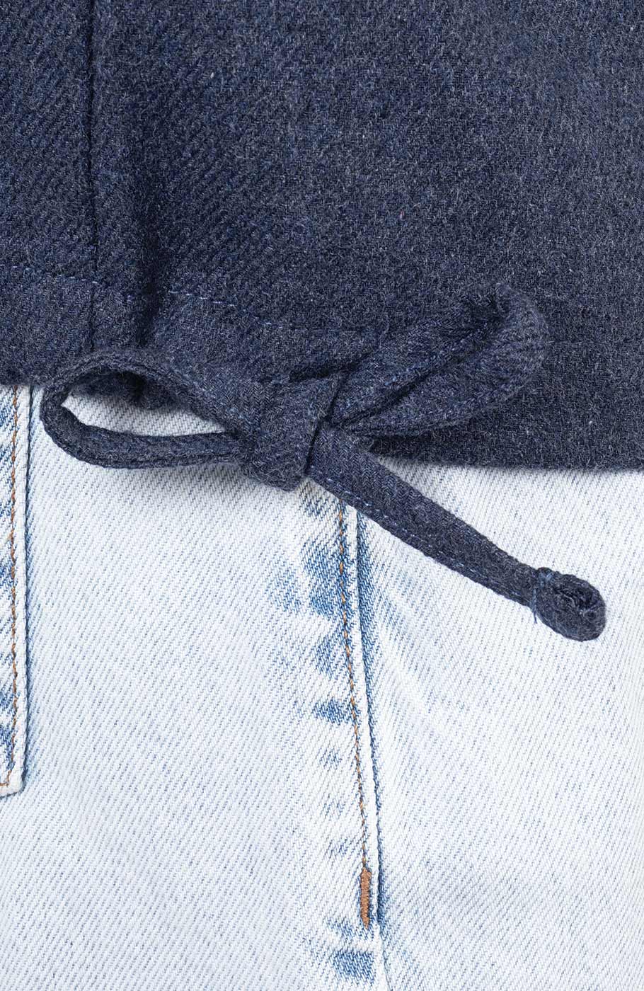 شومیز فلانل کج راه آستین بلند دمپا گت دار