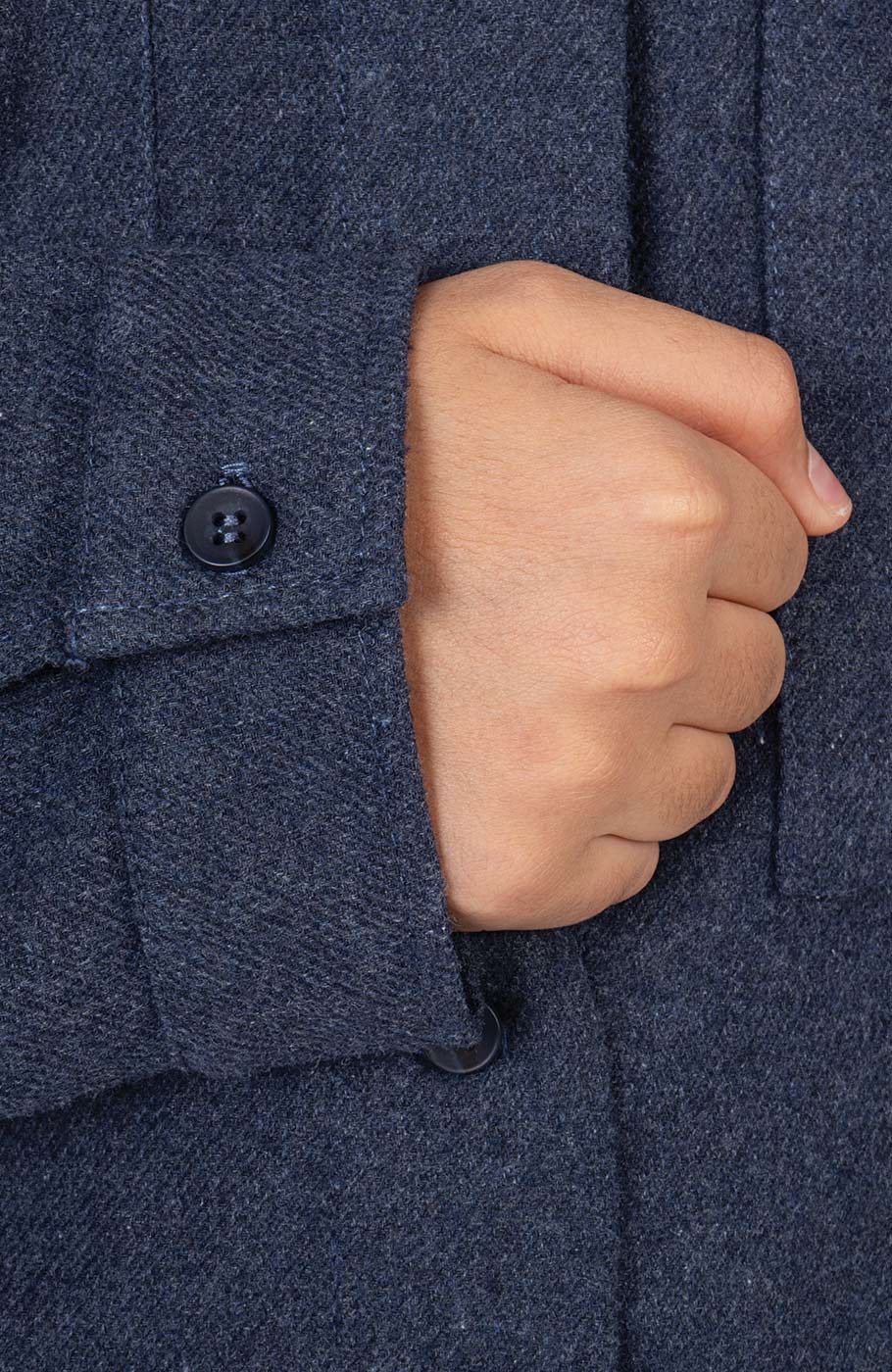 شومیز فلانل کج راه آستین بلند دمپا گت دار