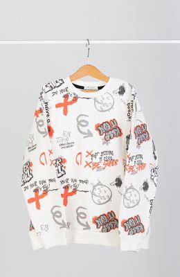 بلوز فاینریب آستین افتاده تمام چاپ