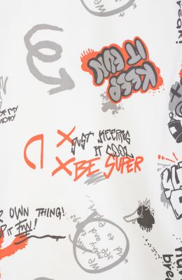 بلوز فاینریب آستین افتاده تمام چاپ